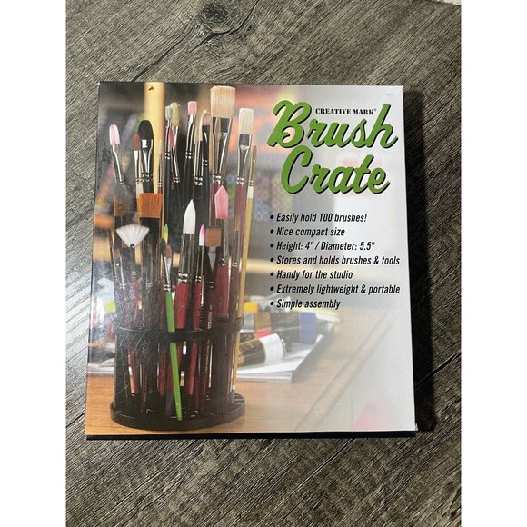 Brush Crate Multi Bin Organizer Paint Artist Holder Pen Pencil 49 openings - Picture 1 of 7